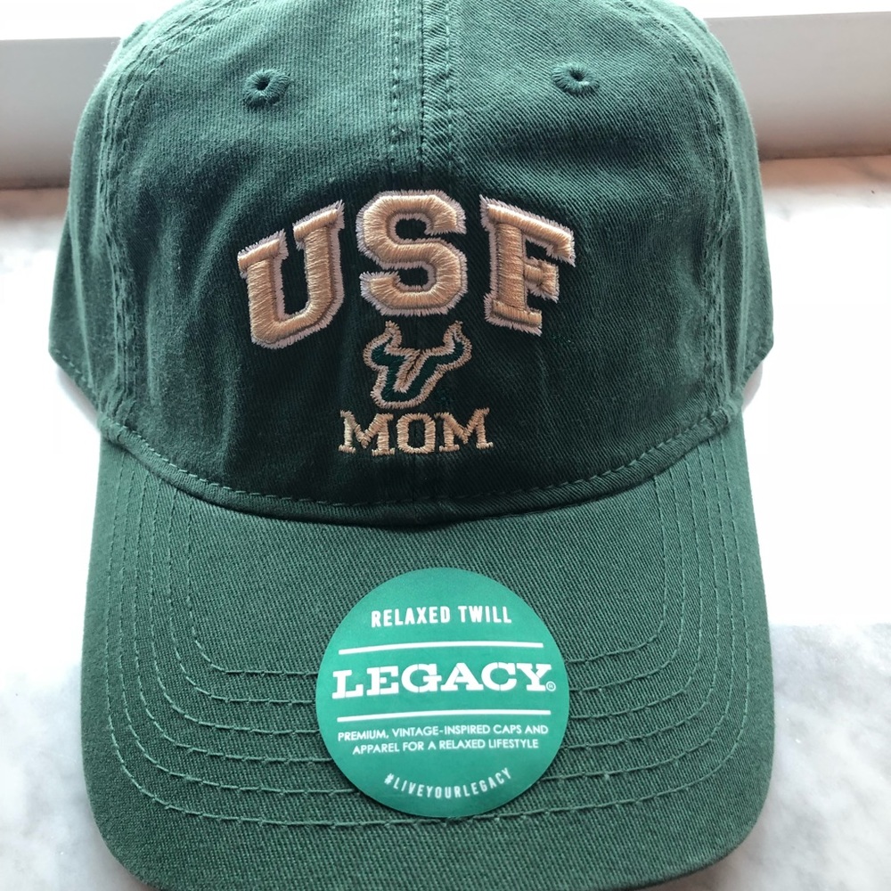 Green USF University of South Florida Mom Hat